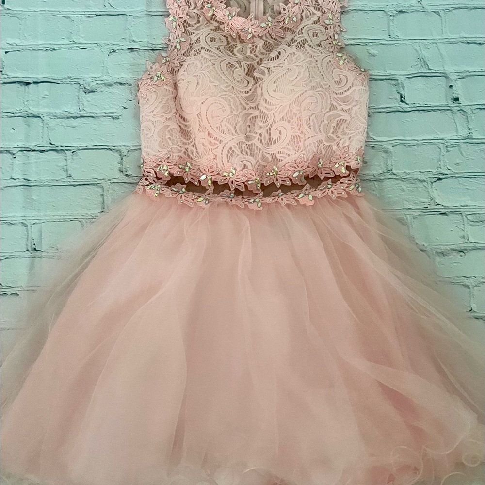 GLS Collective Pink Lace Floral Dress